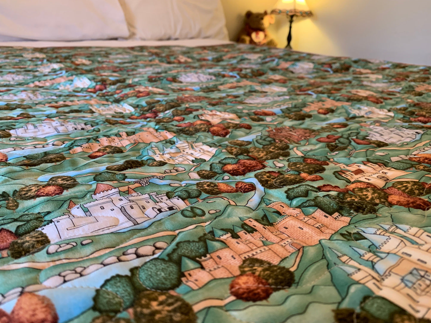 'Enchanted Kingdom' Cot/Throw/Lap Quilt #118 106cm x 130cm