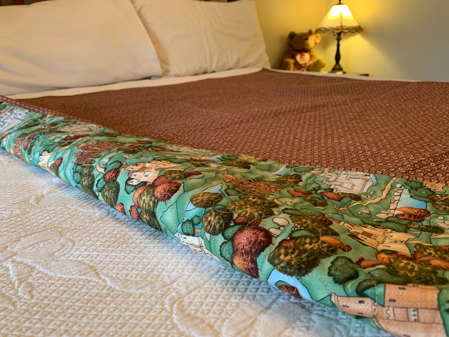 'Enchanted Kingdom' Cot/Throw/Lap Quilt #118 106cm x 130cm