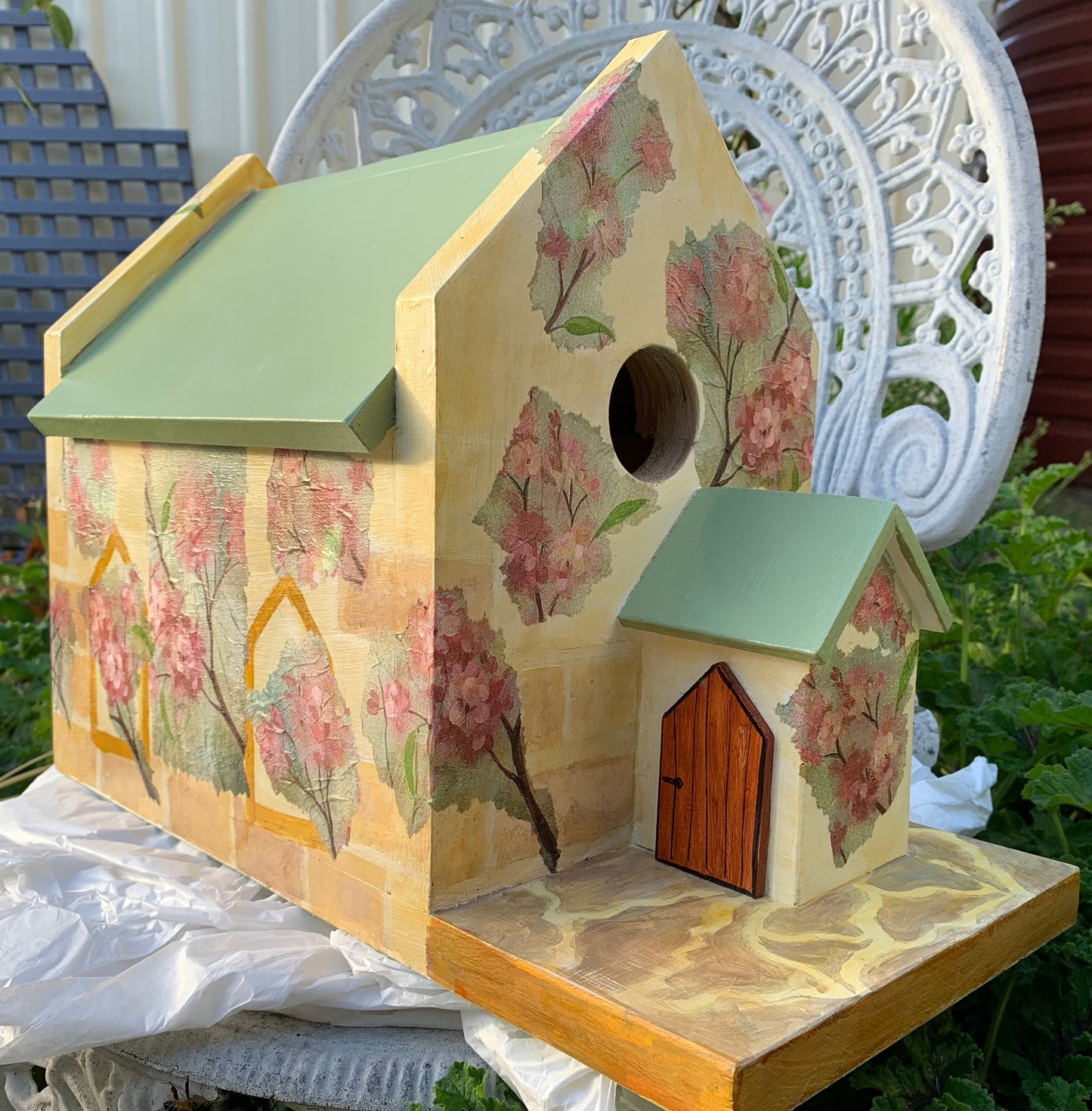 'Floral Church' Bird House #102