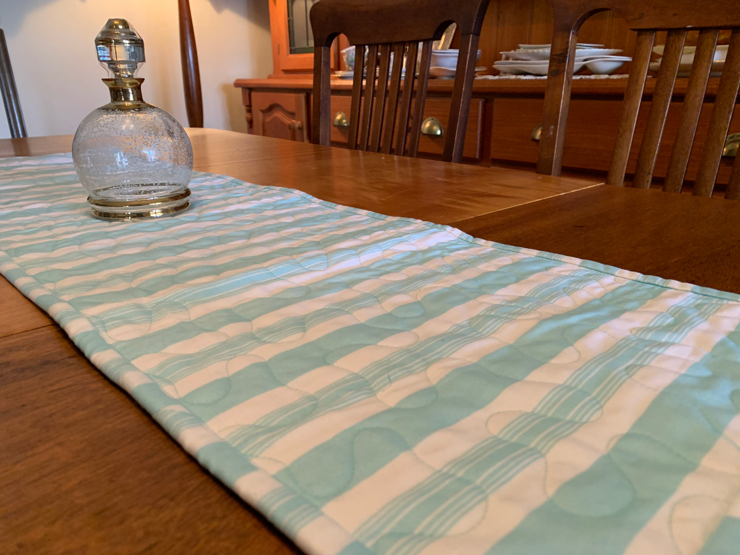 'Stacked Aqua Sheep' Table Runner #SS