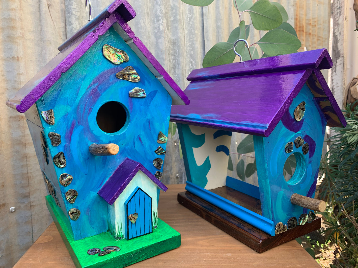 'Kiwi House' Bird House & Feeder Set #226