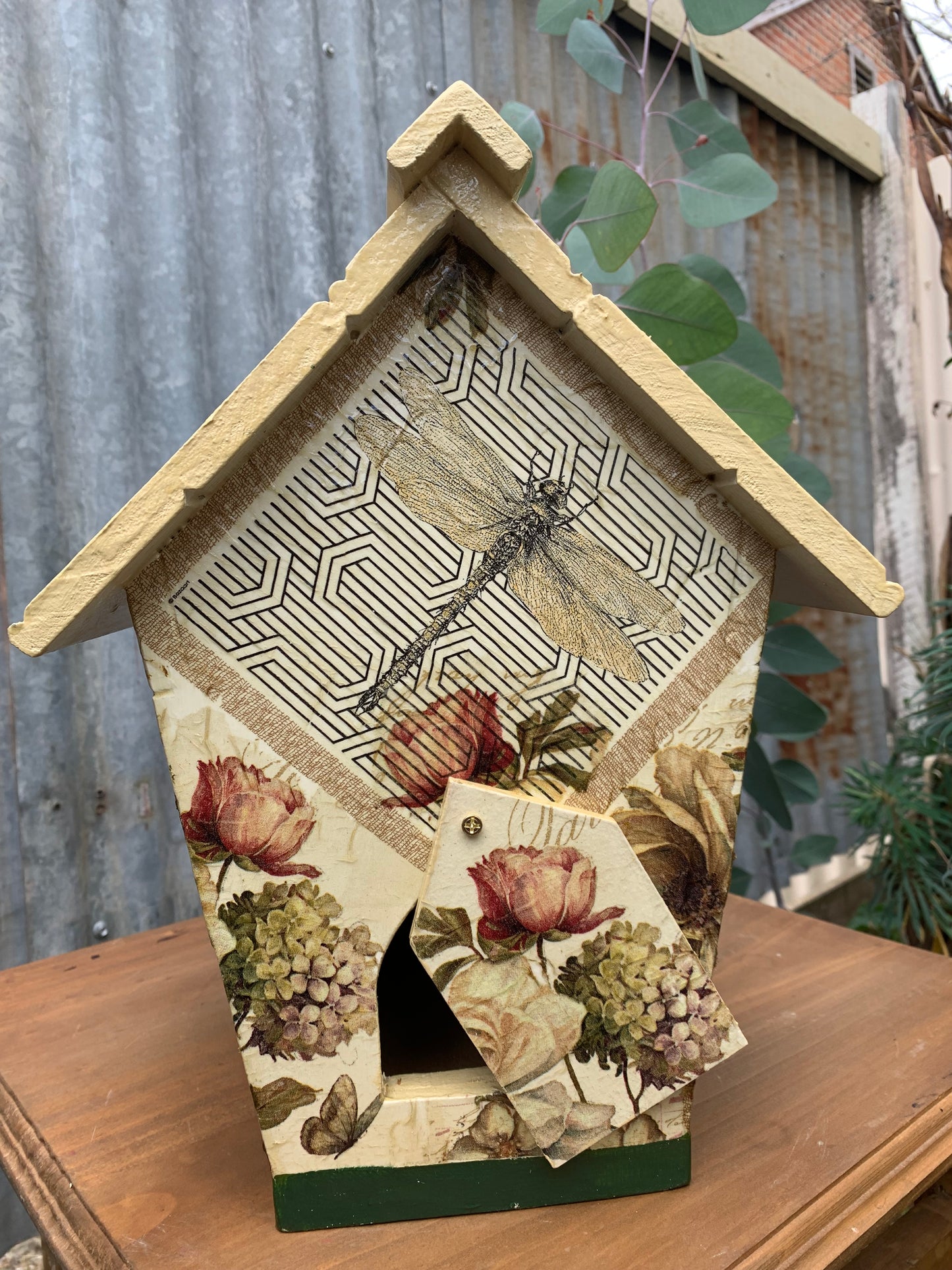 'Cream on Cream' Bird House & Feeder Set #230