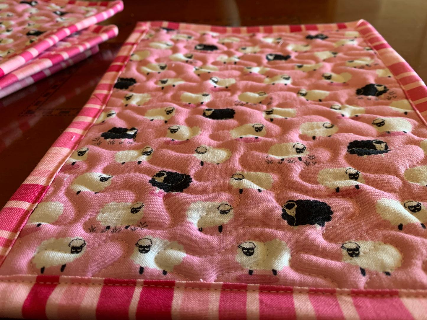 'Pink Sheep' Pot Holder #101