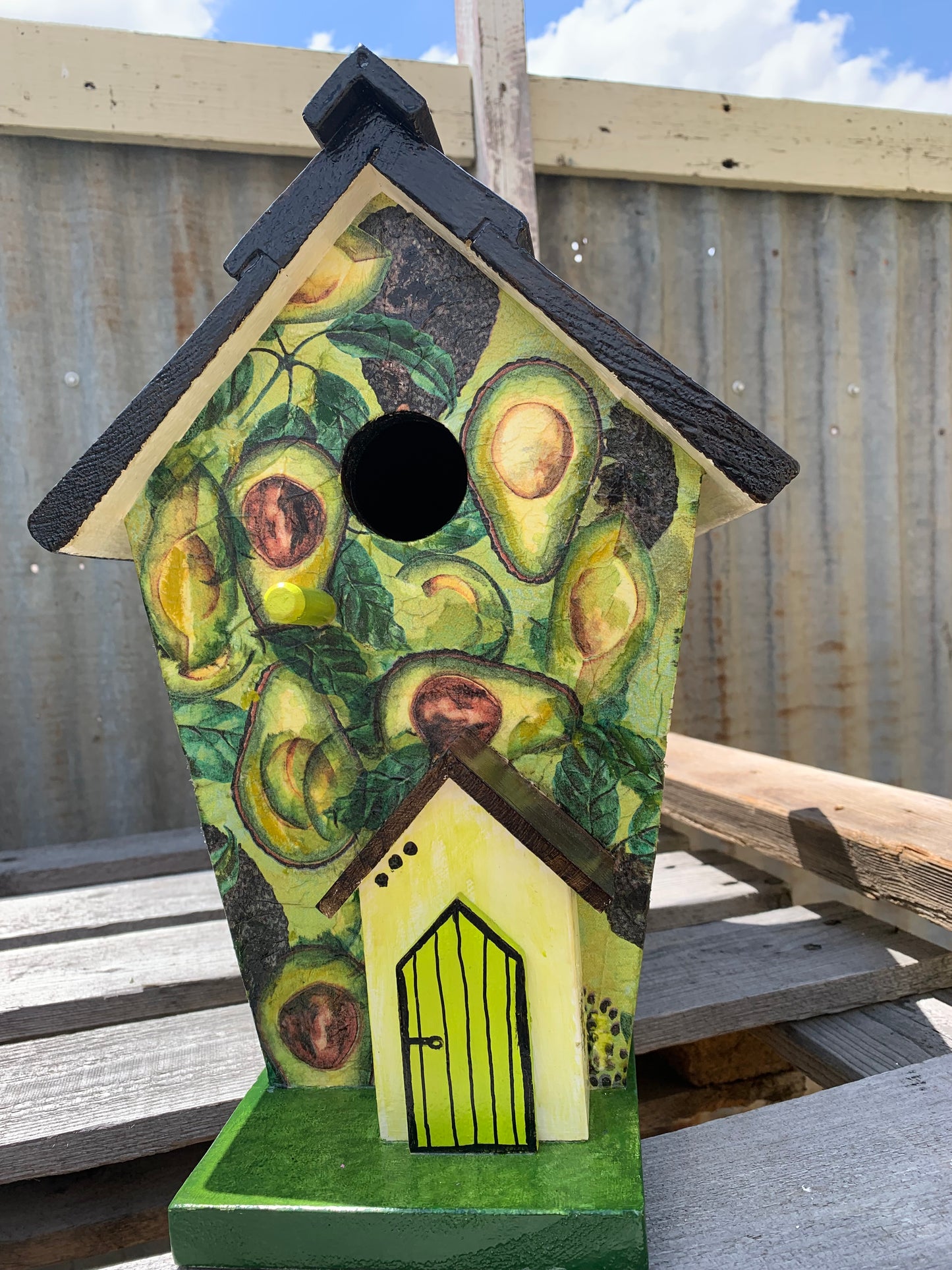 'Smashed Avocado' Bird House #140