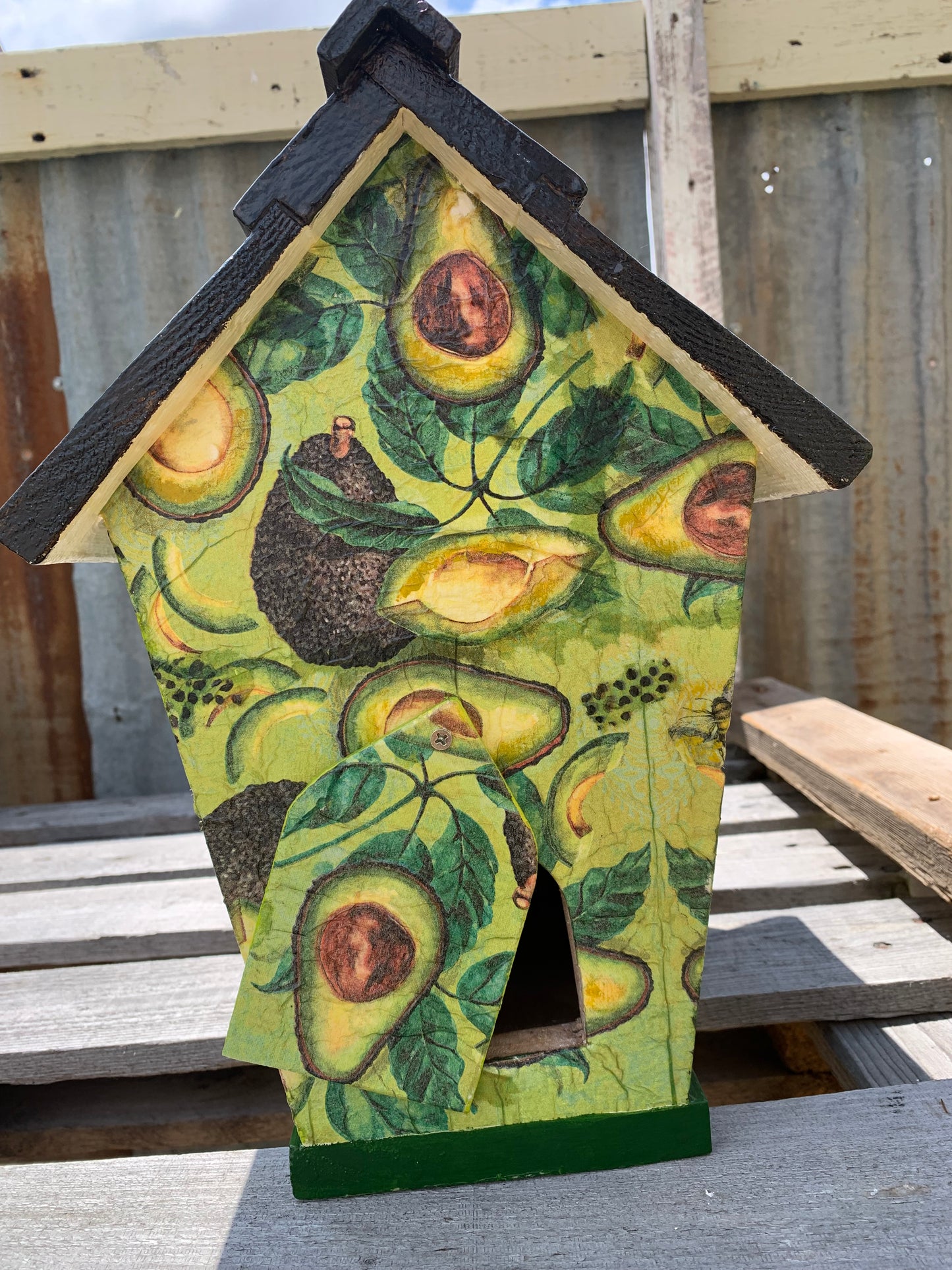 'Smashed Avocado' Bird House #140