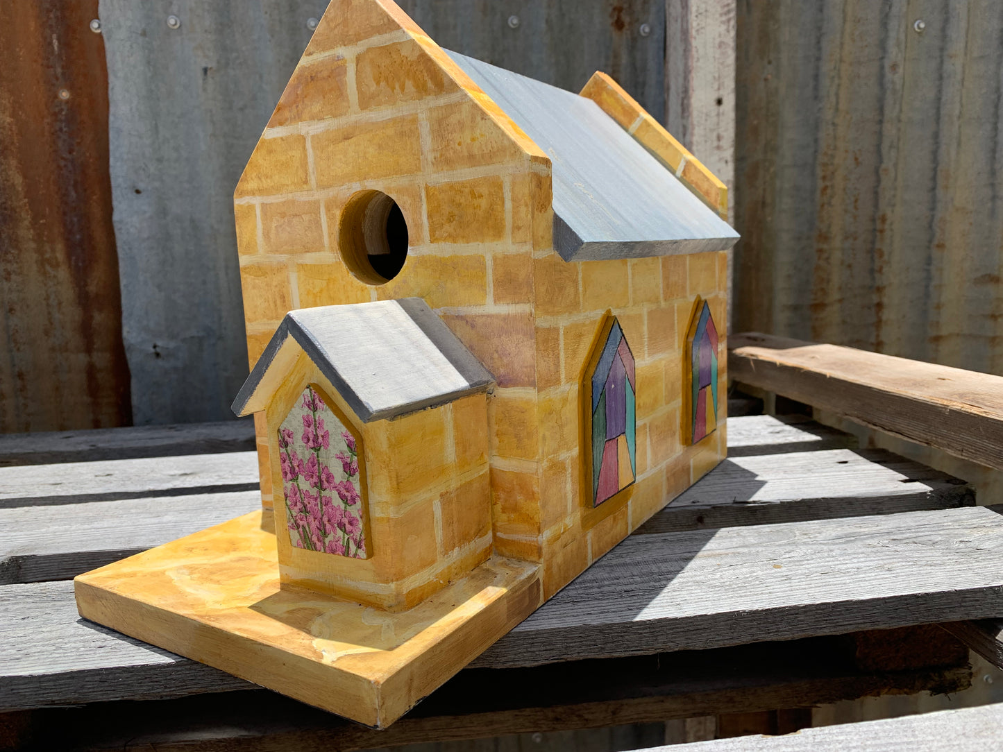 'Lavender Church' Bird House #124